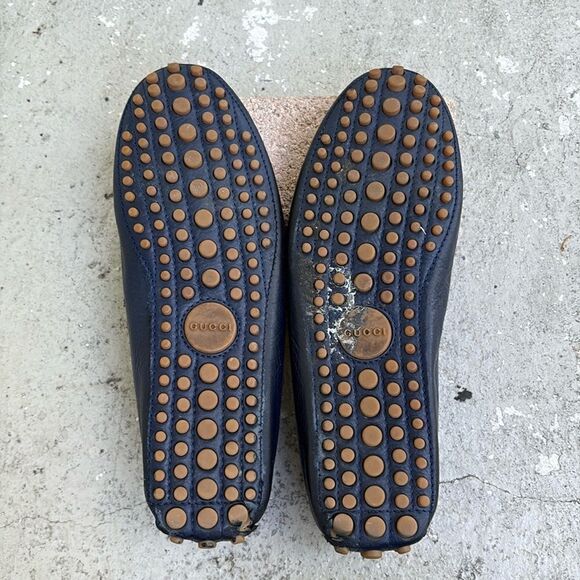 Gucci, navy driving shoes main image 14